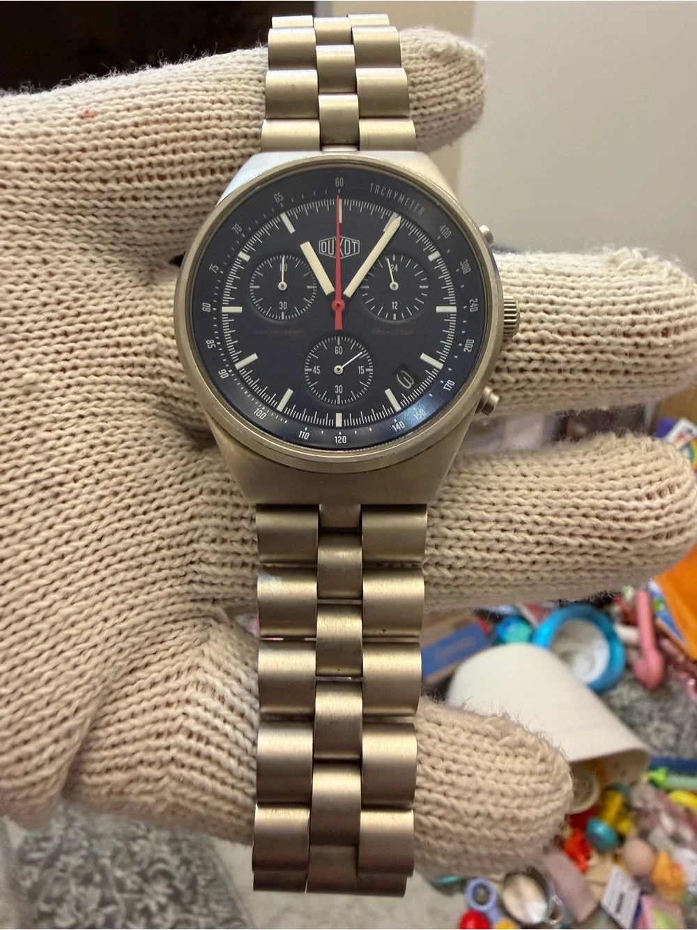 Duxot Consillio Meca-Quartz Chronograph Mens Watch Sapphire DX-2008
